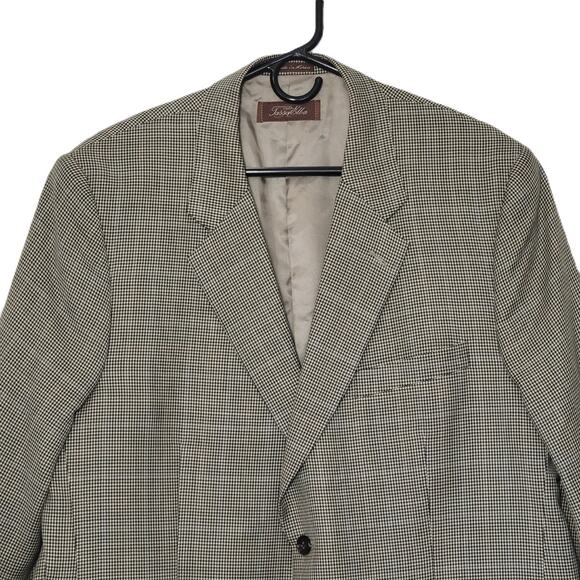 Tasso Elba Men's Blazer 44R 100% Pure New Wool Vitale Barberis Canonico Italy - Picture 2 of 12